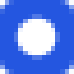 Simple bold mark rendered at 16 pixels, still legible